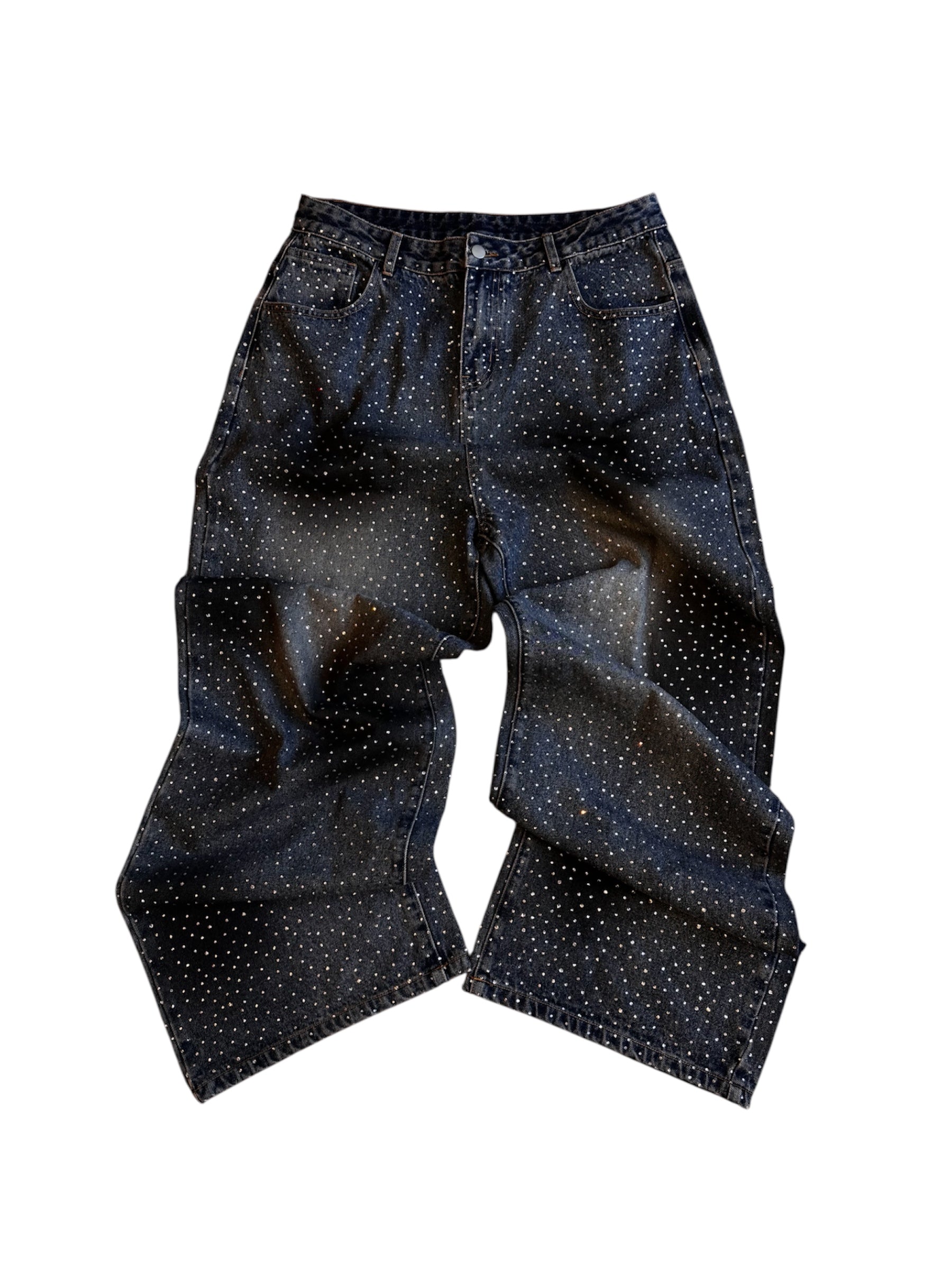 Baggy Rhinestone Denim